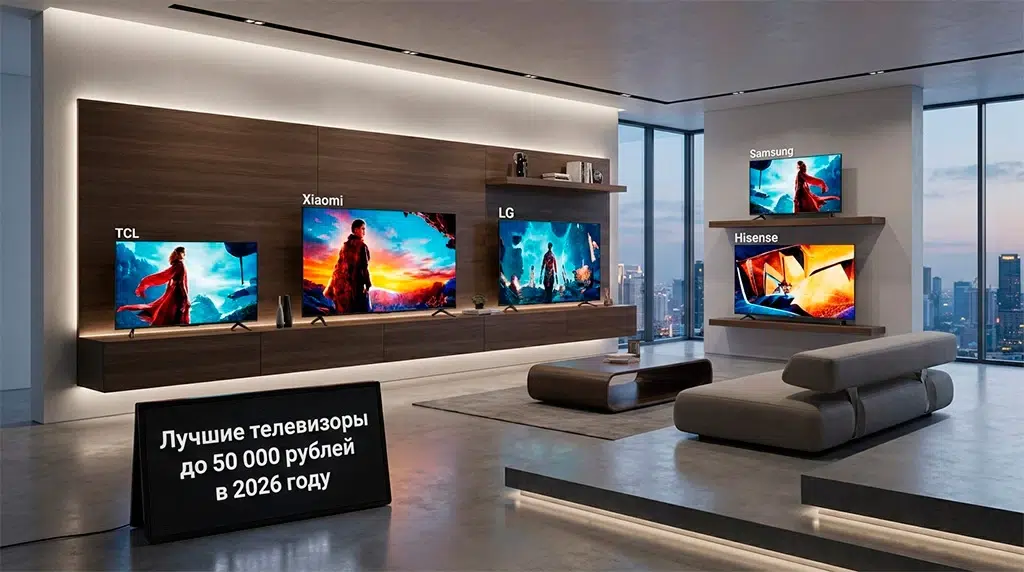 Лучшие телевизоры до 50 000 рублей в 2026 году