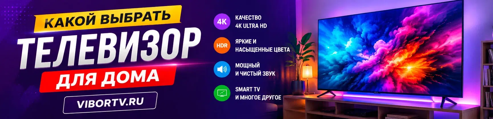Какой выбрать телевизор для дома - ViborTV.ru