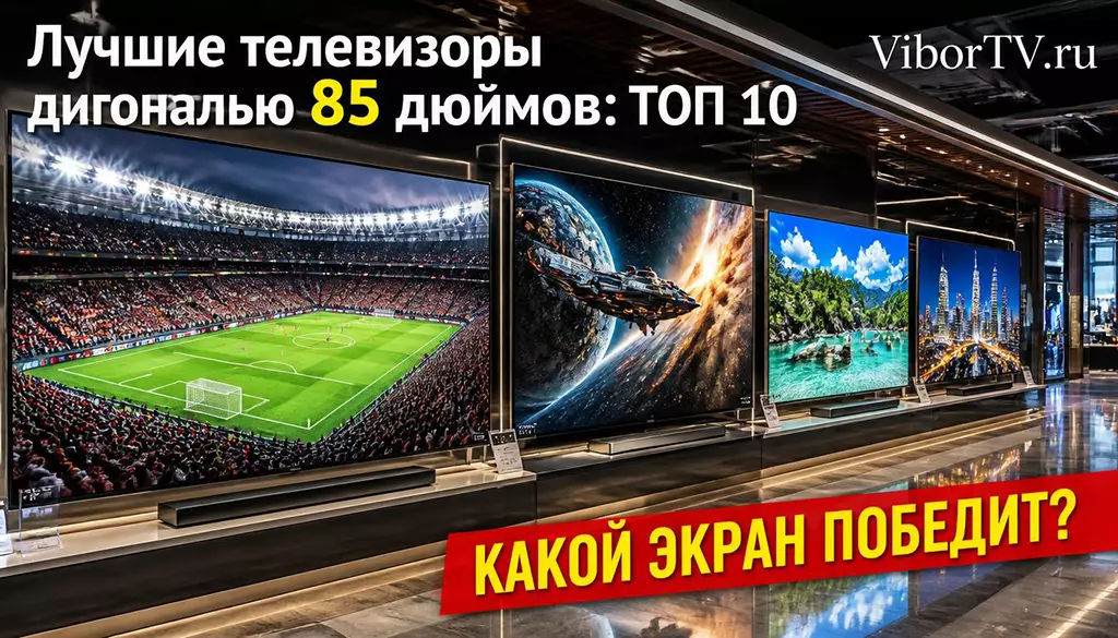 Лучшие телевизоры диагональю 85 дюймов