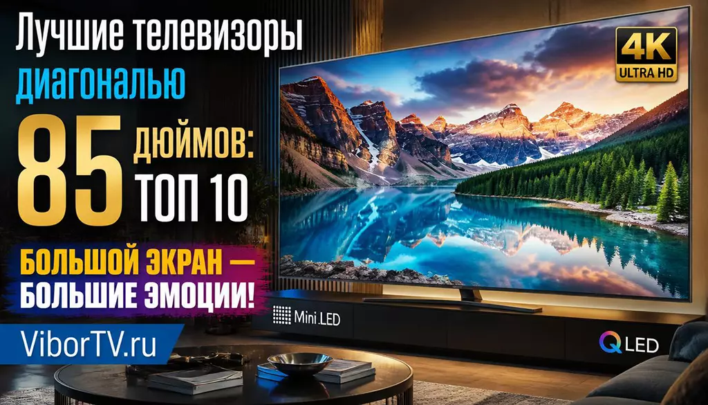 Лучшие телевизоры диагональю 85 дюймов
